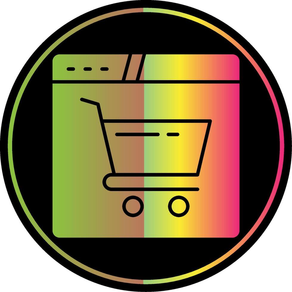 Online Store Glyph Due Color Icon vector