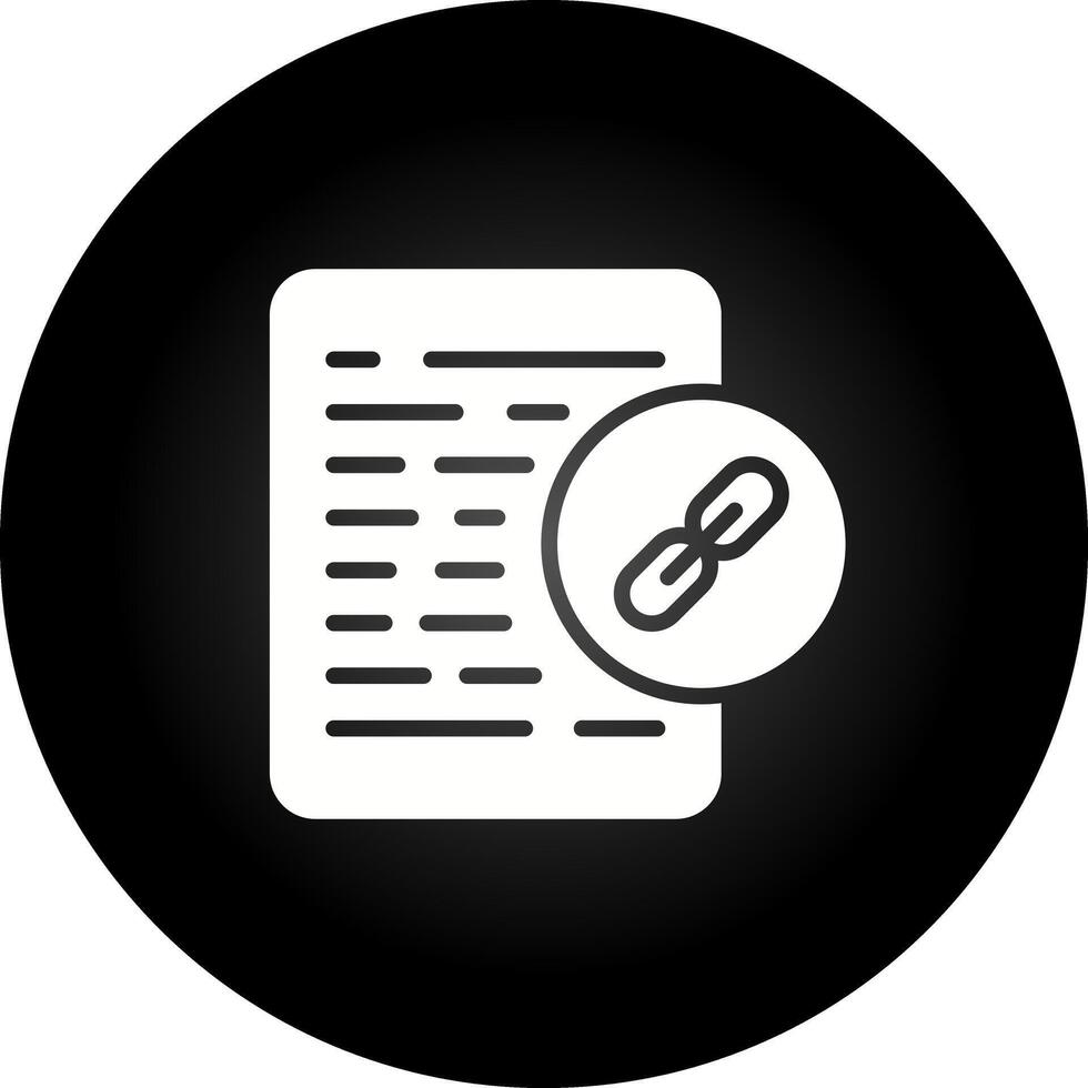 Document Link Vector Icon