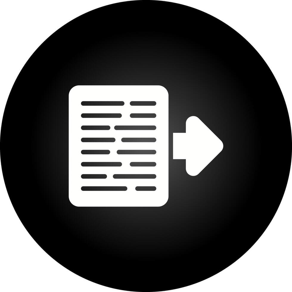 Document Export Vector Icon
