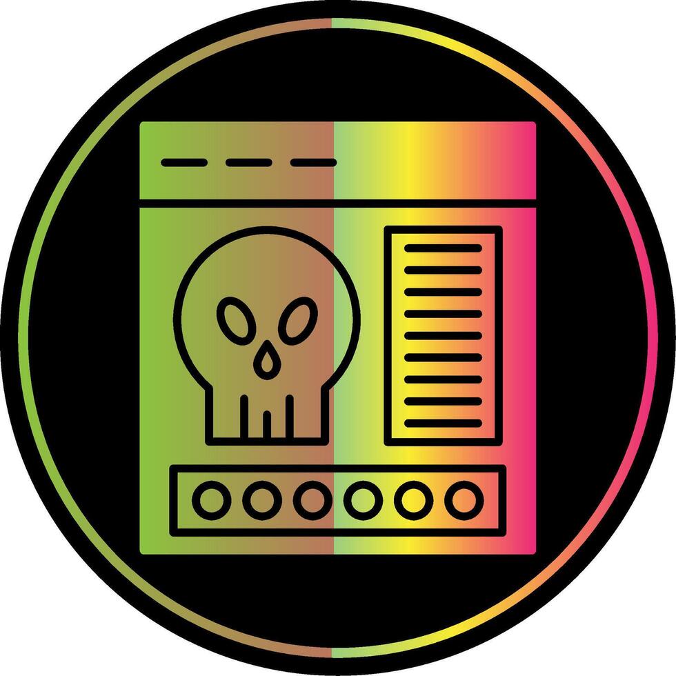 Malware Glyph Due Color Icon vector