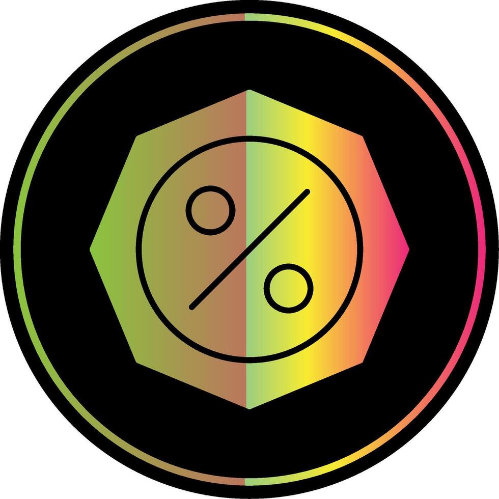 Disc Glyph Due Color Icon vector