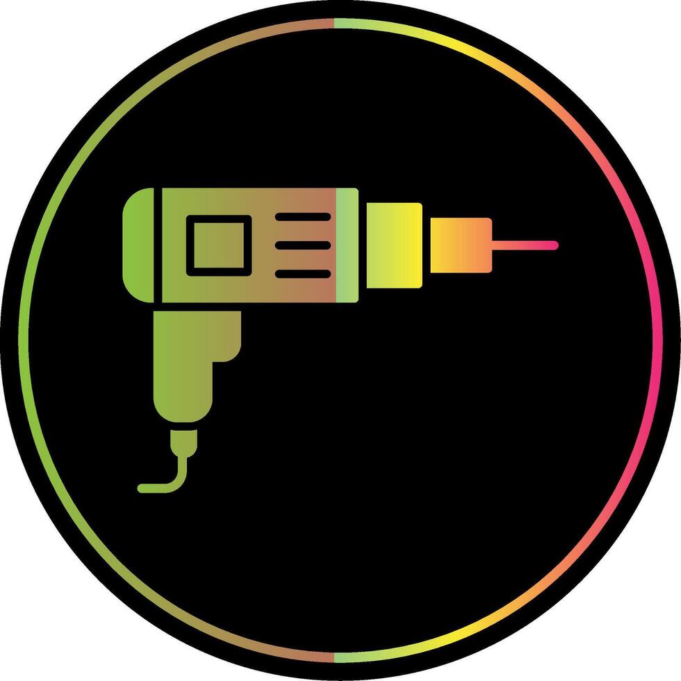 Driller Glyph Due Color Icon vector