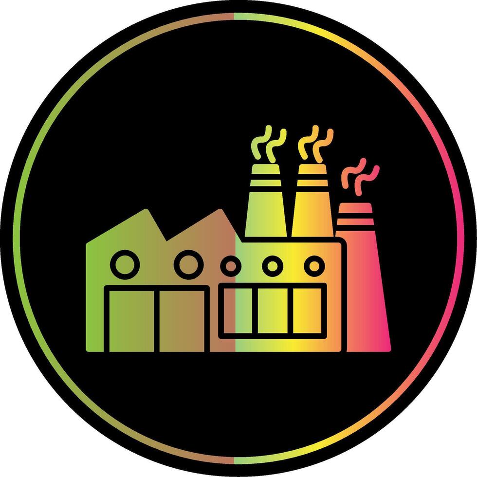 Factory Glyph Due Color Icon vector