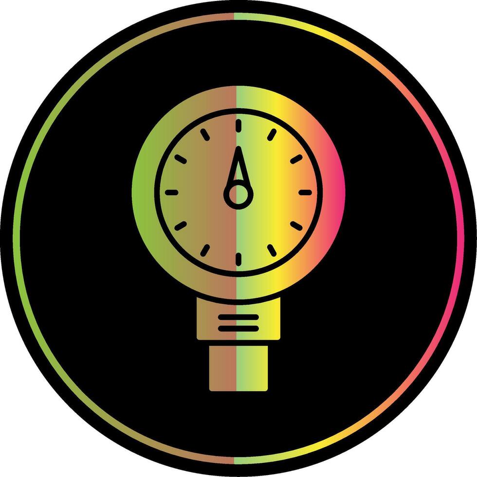 Meter Glyph Due Color Icon vector