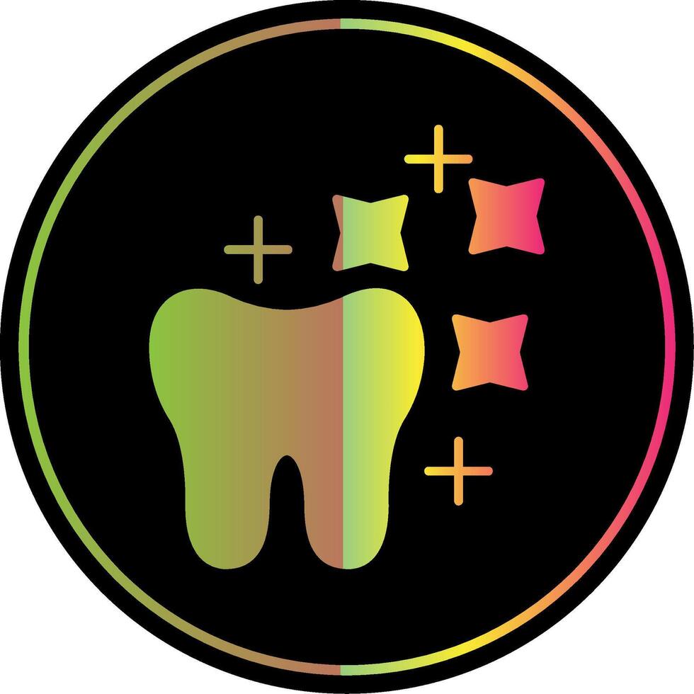 Tooth Whitening Glyph Due Color Icon vector