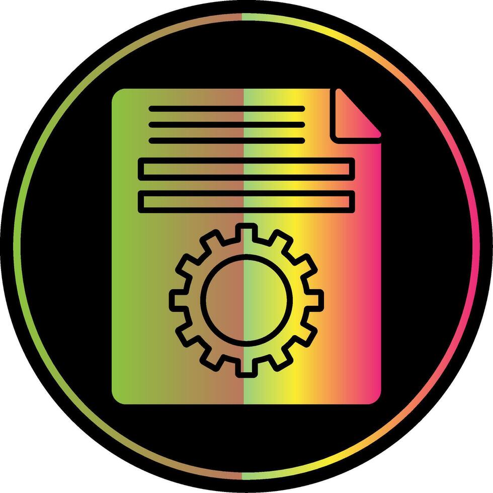 Setting Glyph Due Color Icon vector