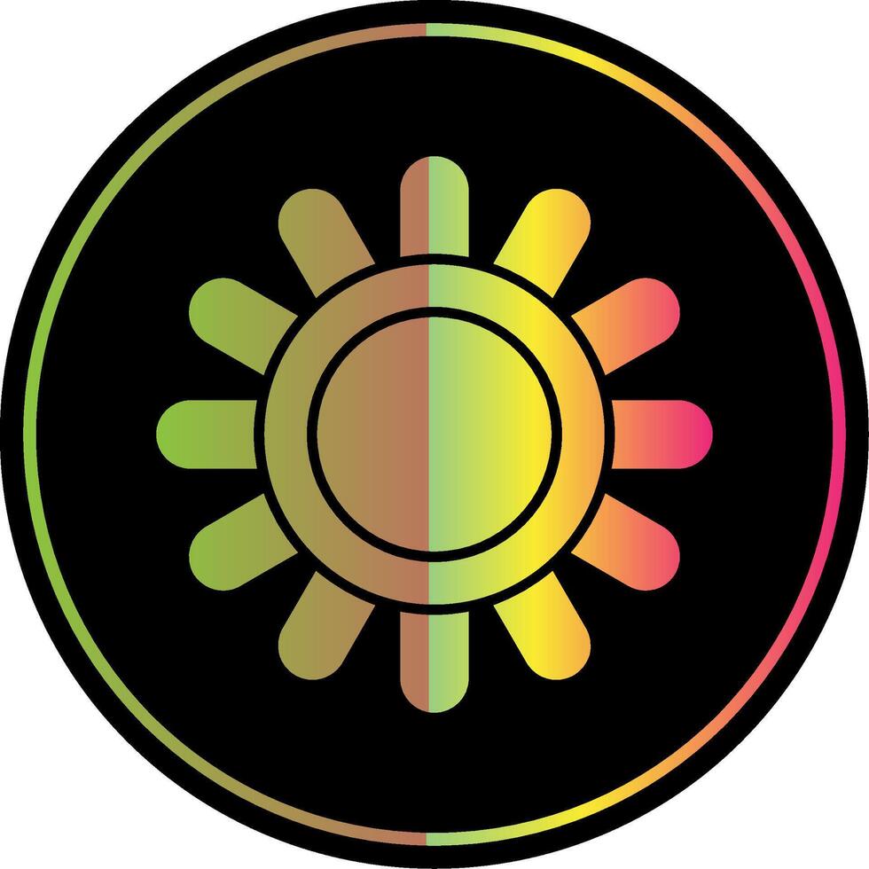 Sea Urchin Glyph Due Color Icon vector