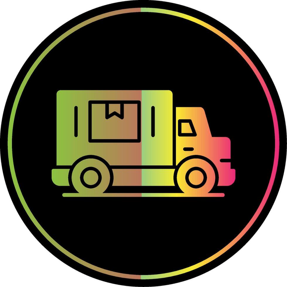 Delivery Truck Glyph Due Color Icon vector