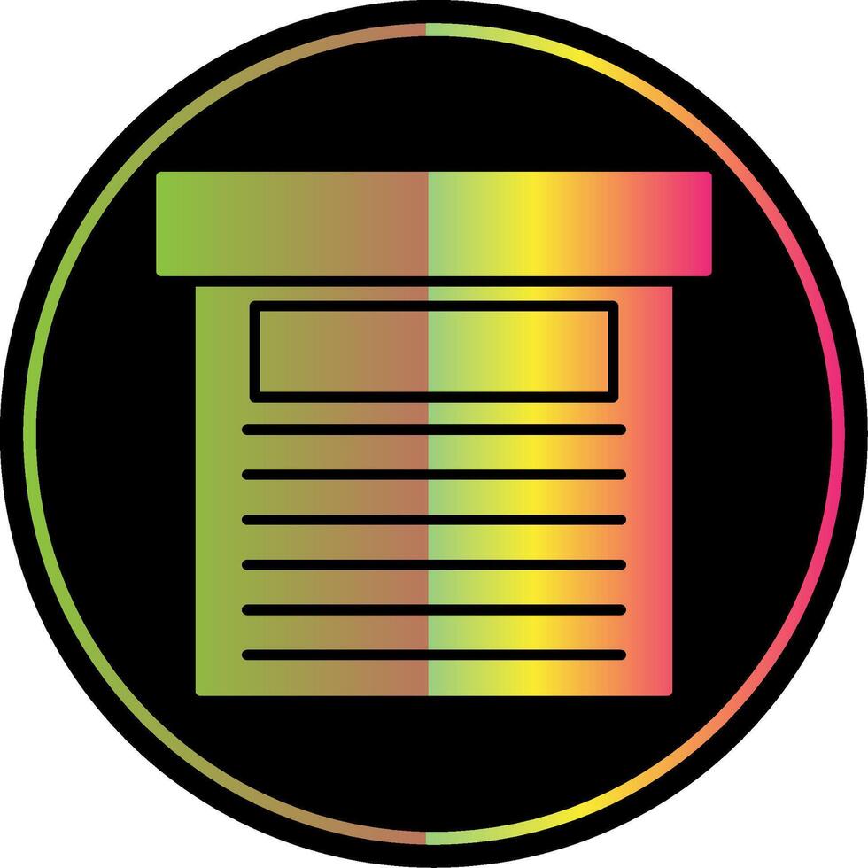 Storage Box Glyph Due Color Icon vector