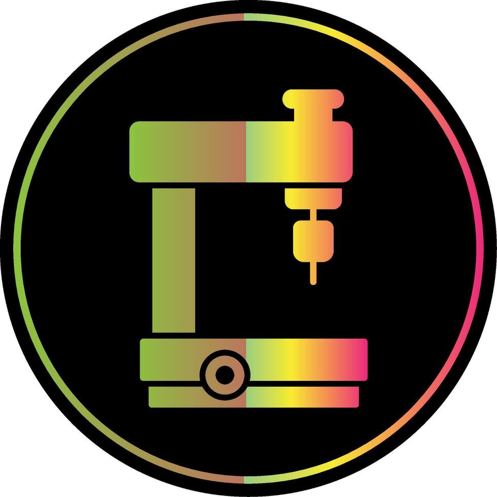 Milling Machine Glyph Due Color Icon vector