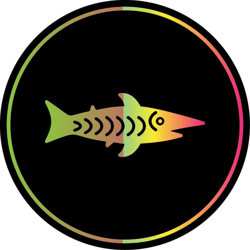 tiburón glifo debido color icono vector