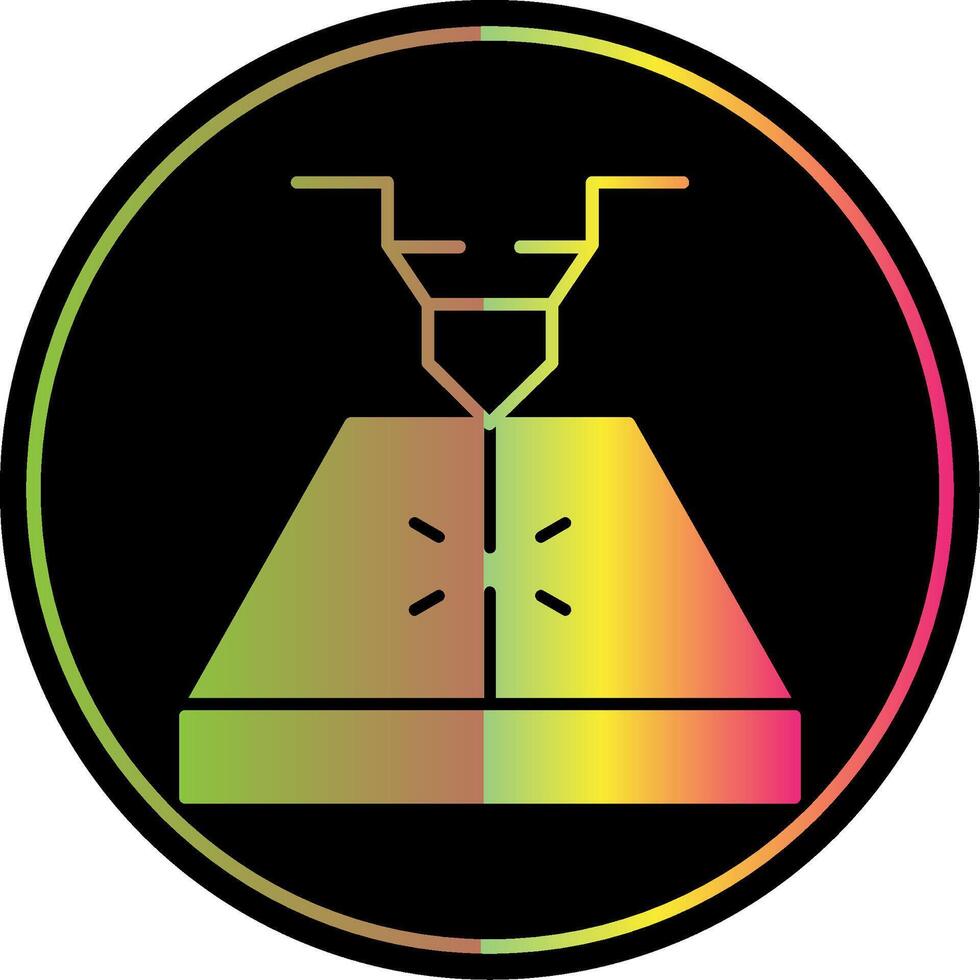 Laser Glyph Due Color Icon vector