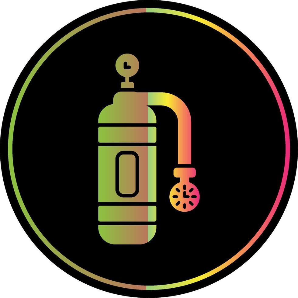 Oxygen Tank Glyph Due Color Icon vector