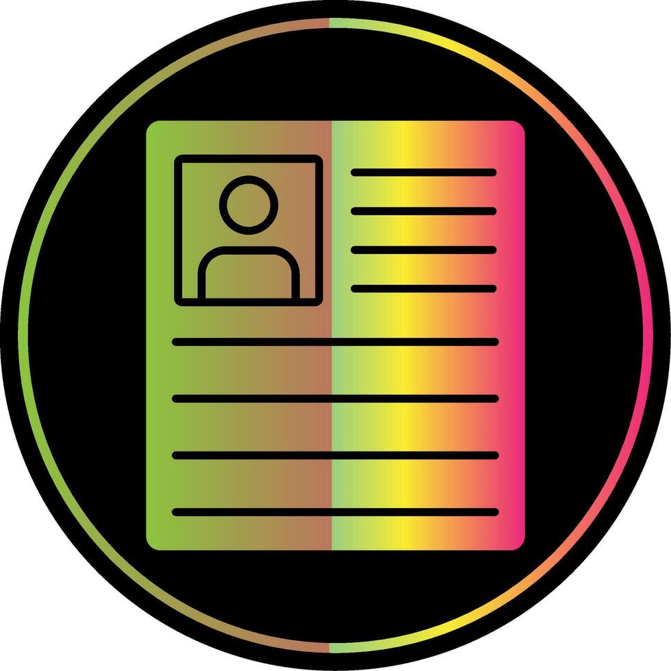 Curriculum Glyph Due Color Icon vector