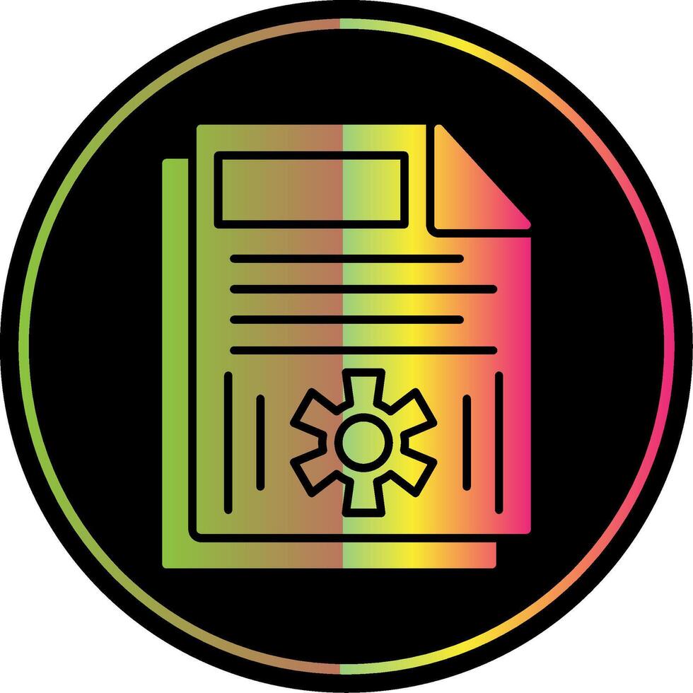Tasks Glyph Due Color Icon vector