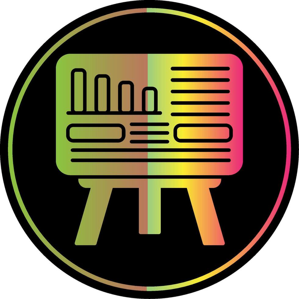 Presentation Glyph Due Color Icon vector