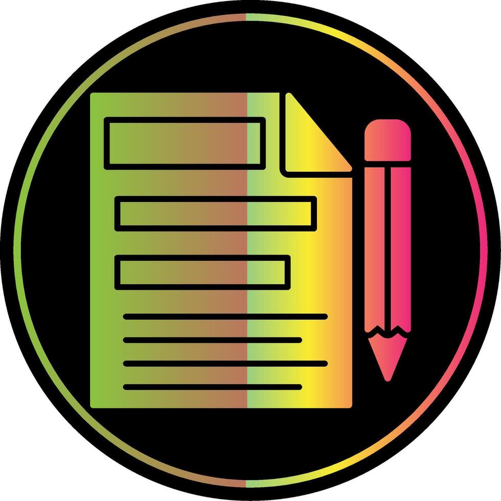 File Glyph Due Color Icon vector