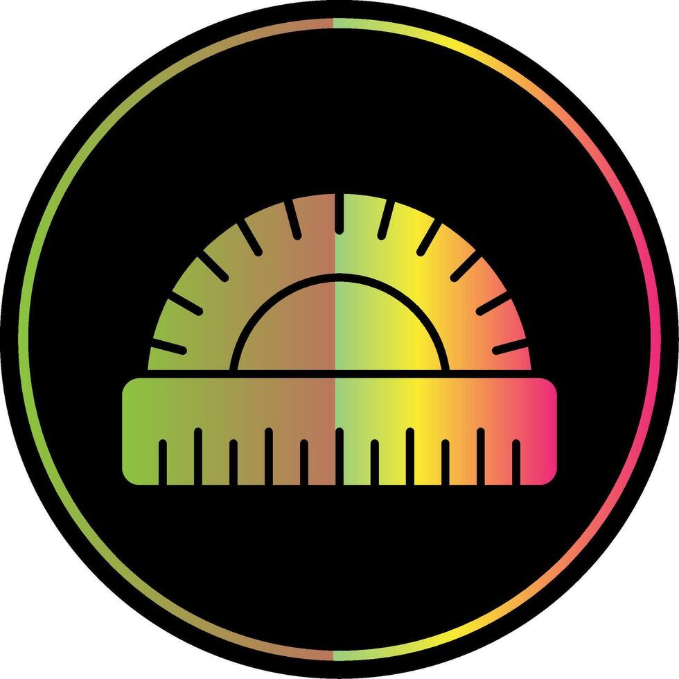 Protractor Glyph Due Color Icon vector