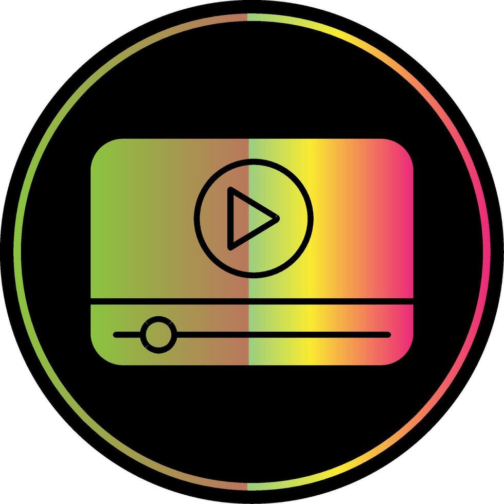 Video Playe Glyph Due Color Icon vector