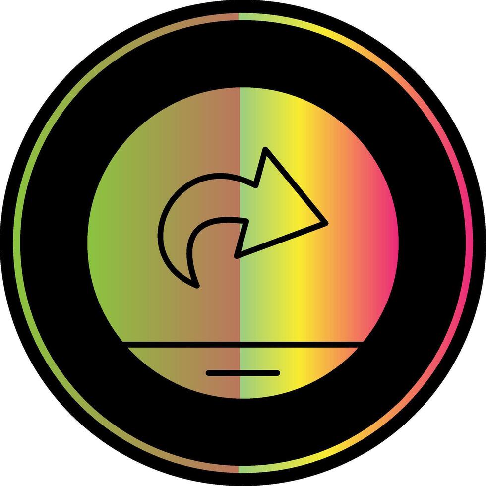 Next Glyph Due Color Icon vector