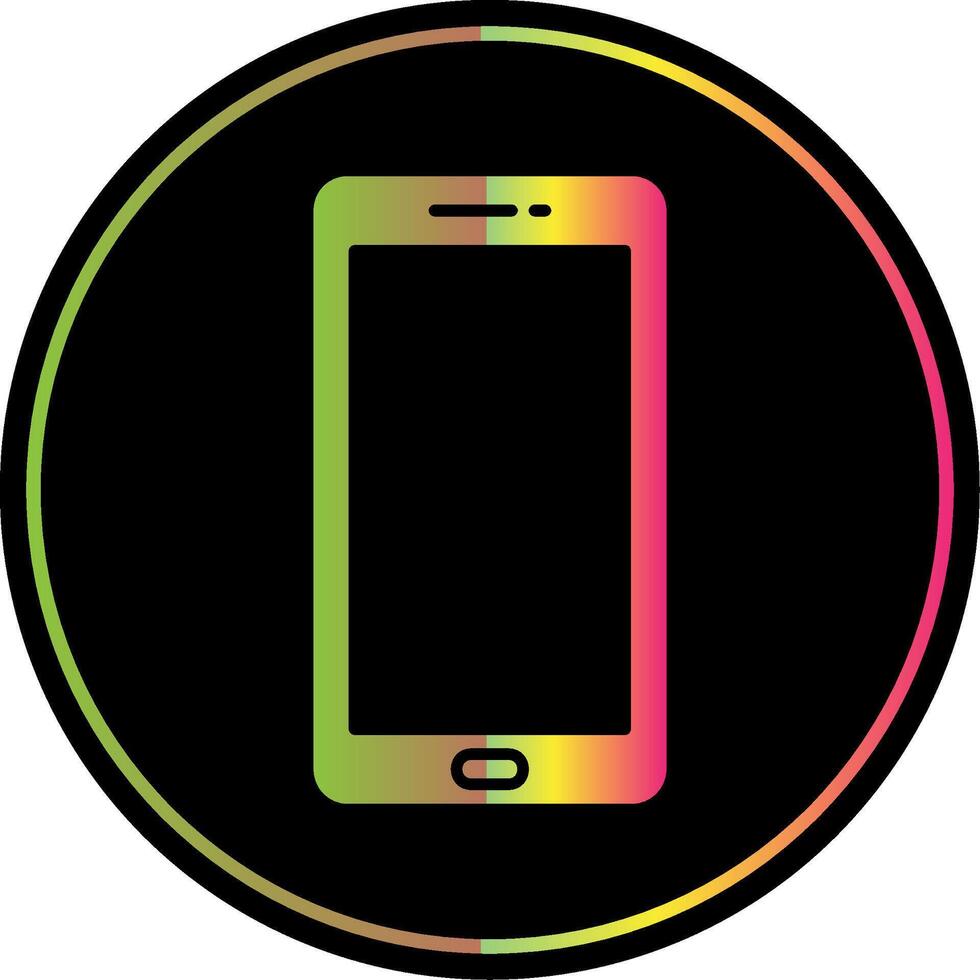 Mobile Phone Glyph Due Color Icon vector