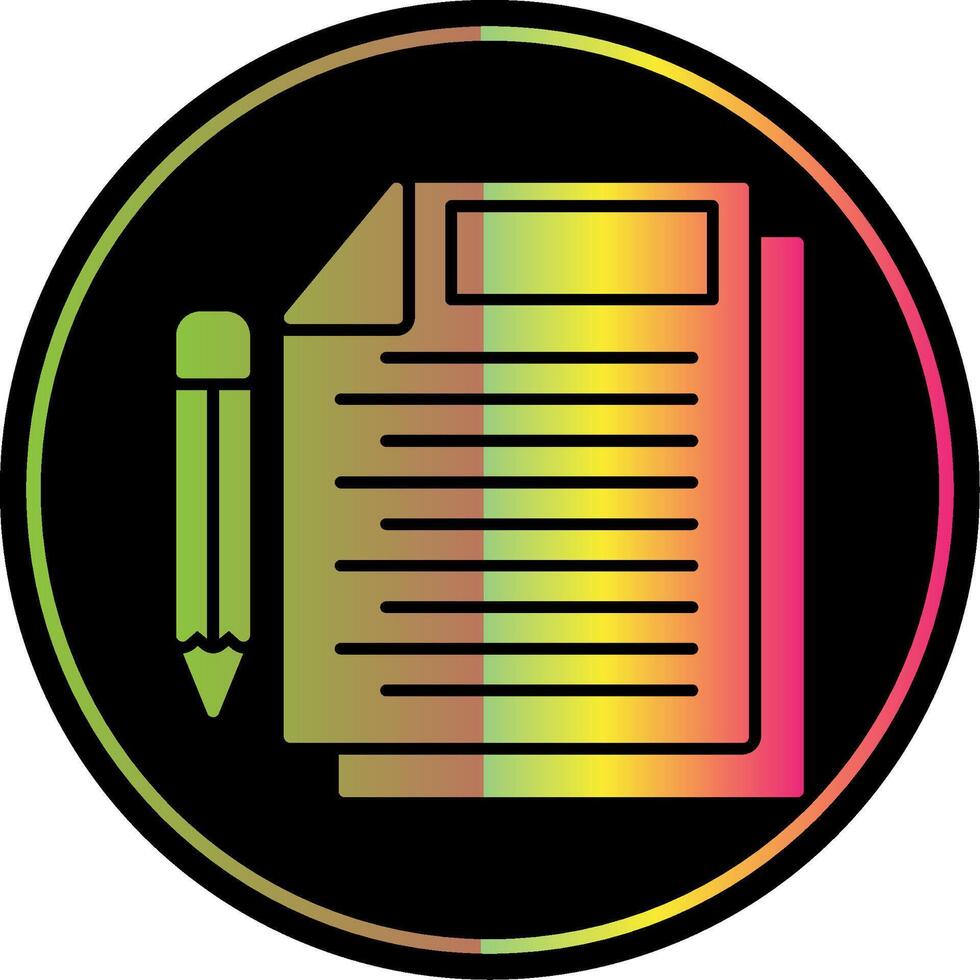 Documents Glyph Due Color Icon vector
