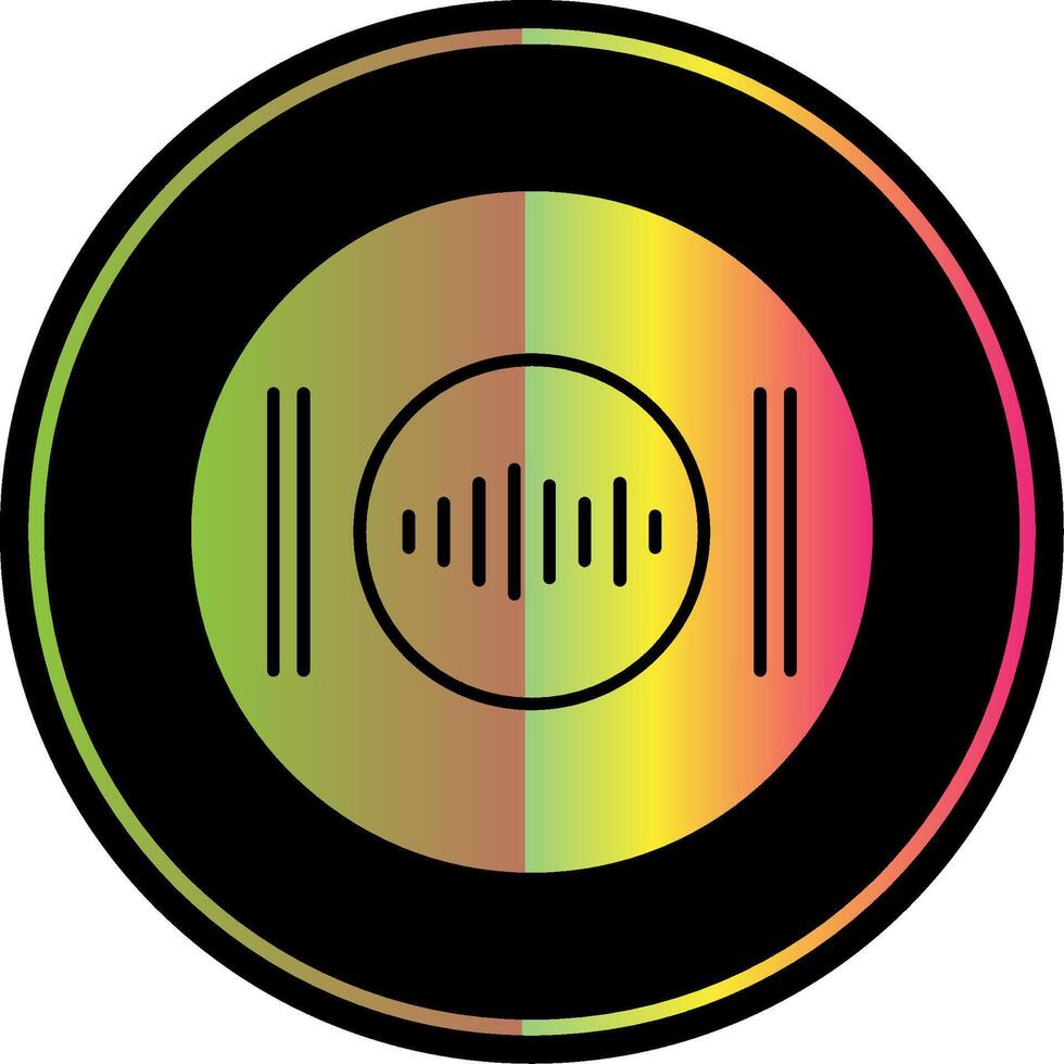 grabación glifo debido color icono vector
