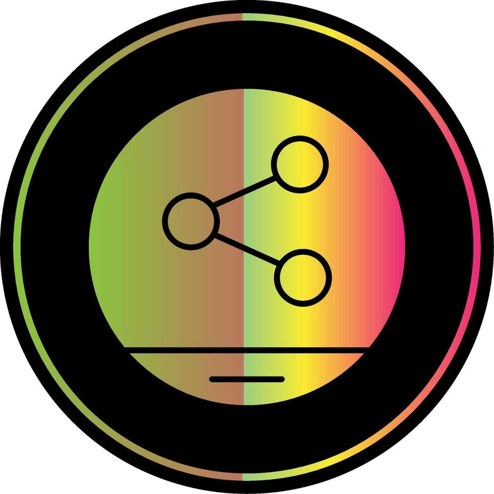 Share Glyph Due Color Icon vector