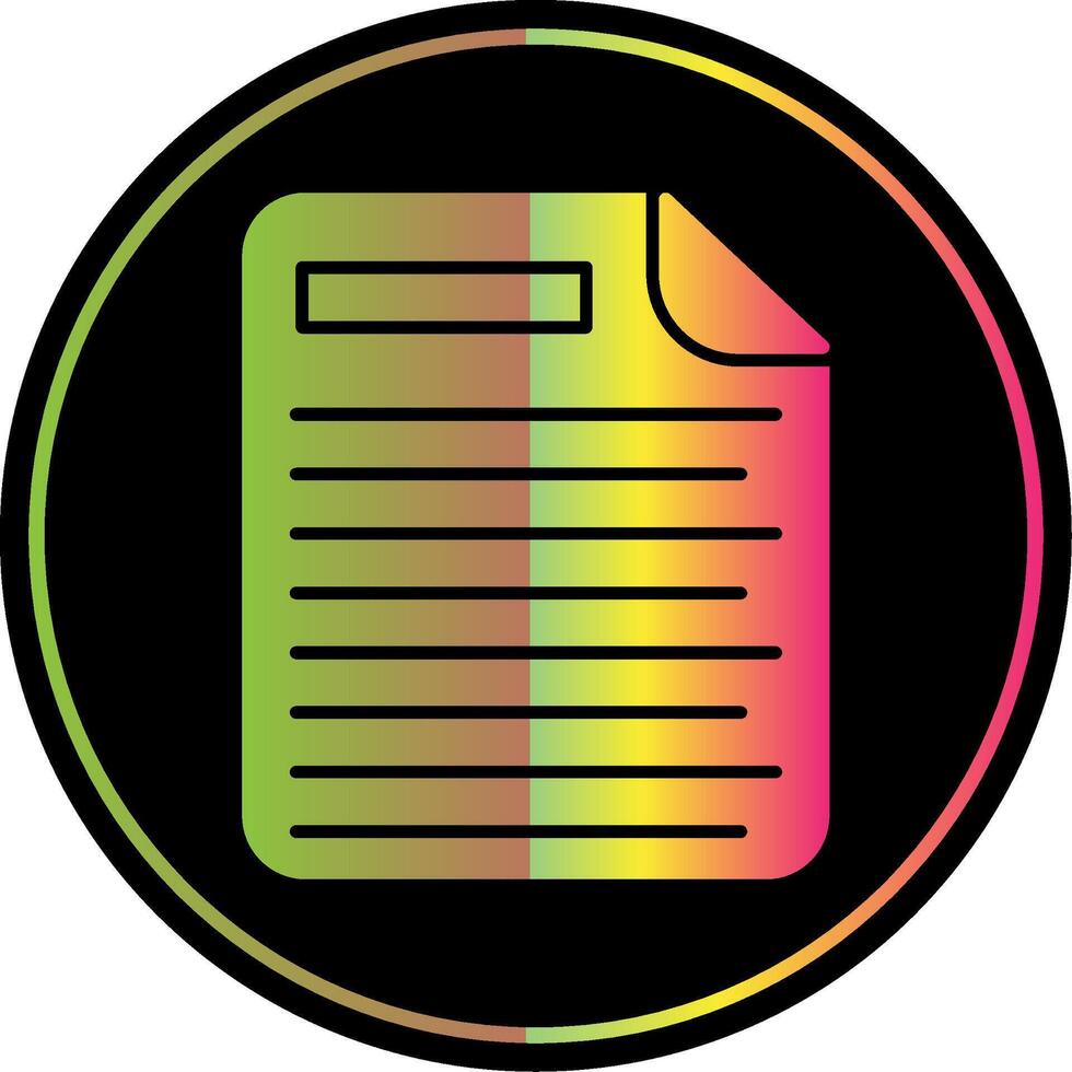 Document Glyph Due Color Icon vector