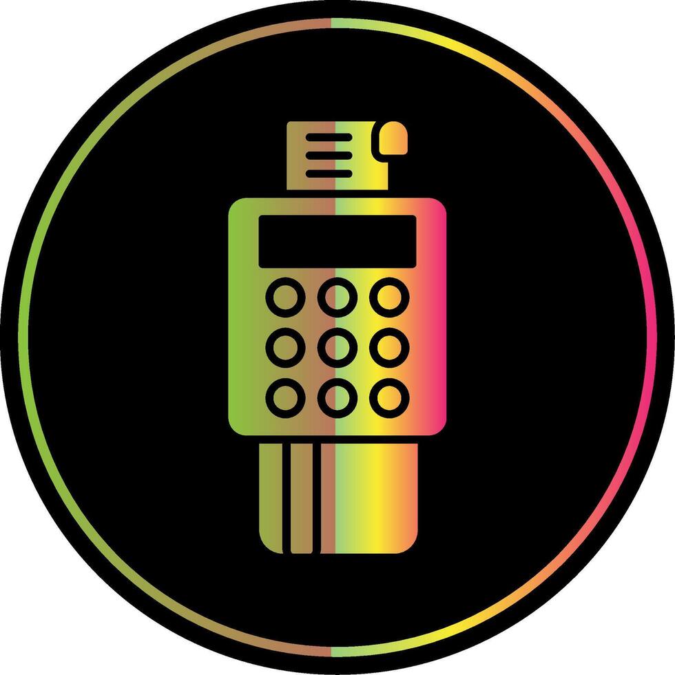 Bank Terminal Glyph Due Color Icon vector