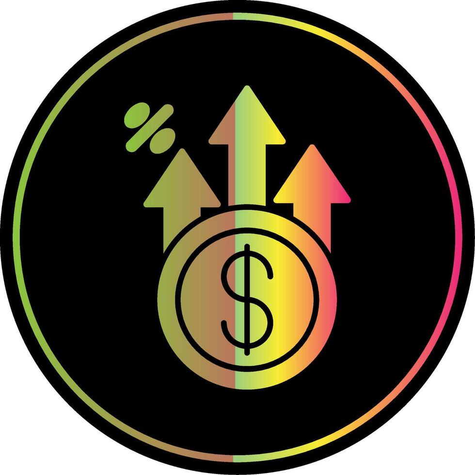 Profit Glyph Due Color Icon vector