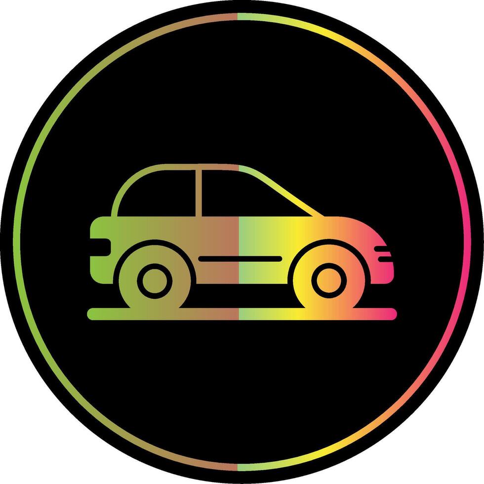 Car Glyph Due Color Icon vector