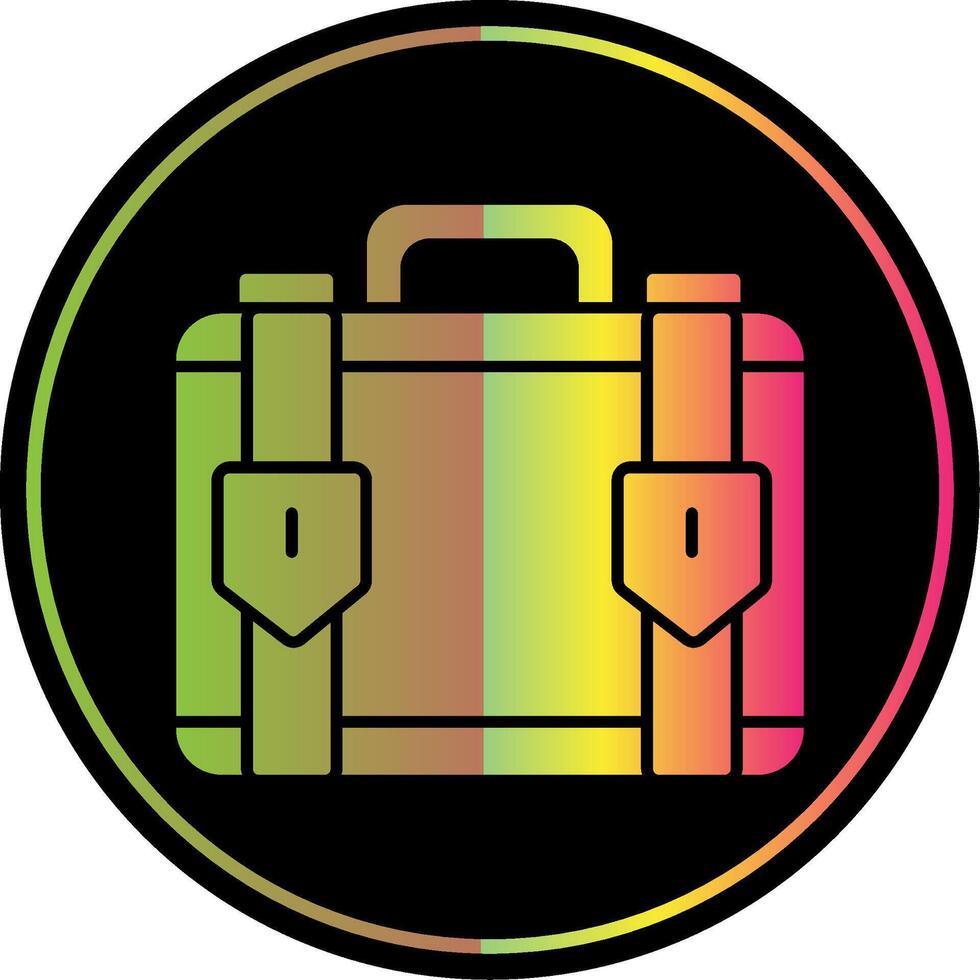 Suitcase Glyph Due Color Icon vector