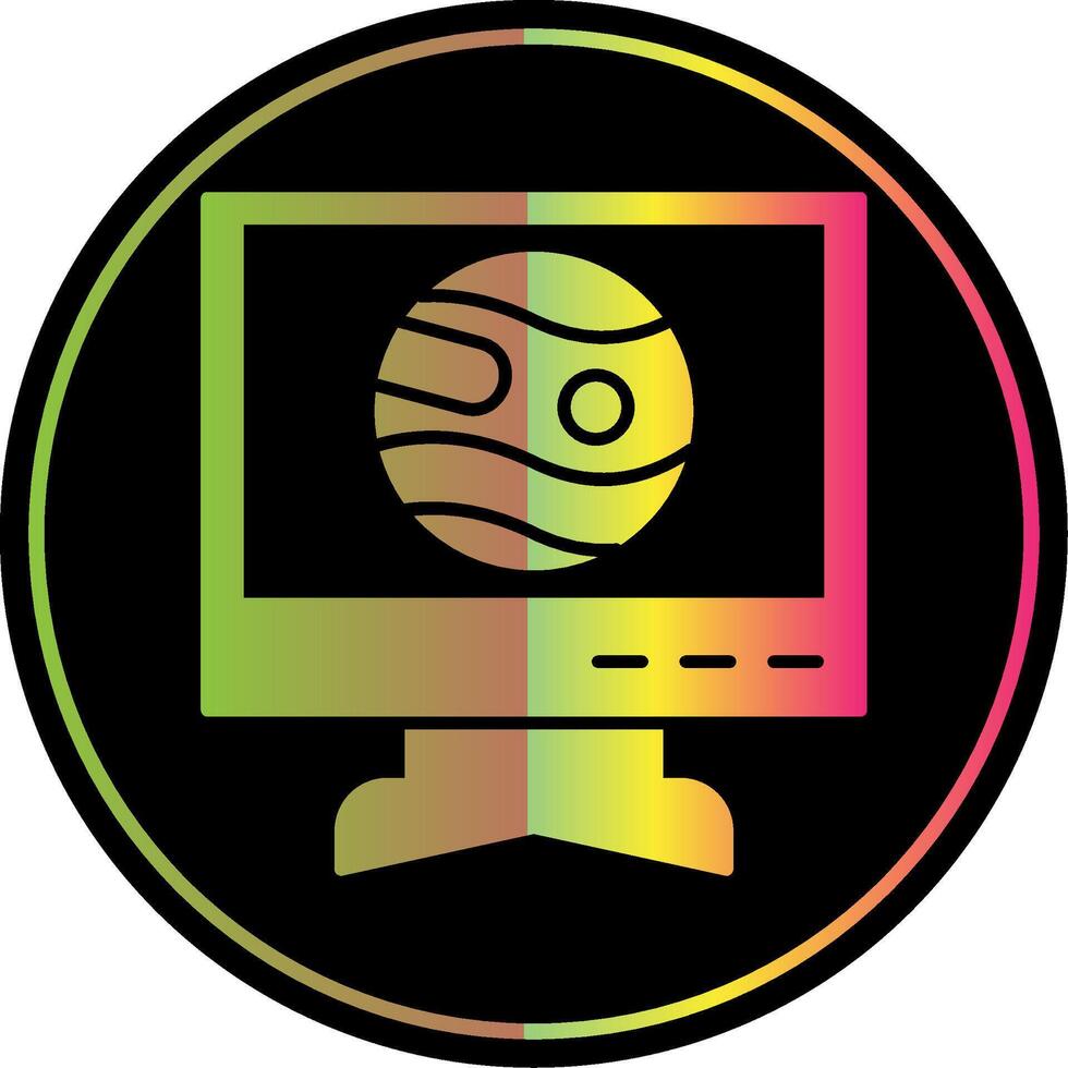 Live Stream Glyph Due Color Icon vector