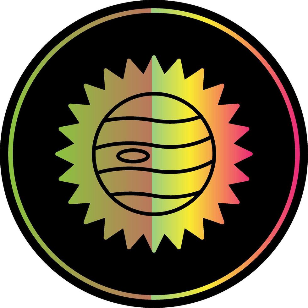 Eclipse Glyph Due Color Icon vector