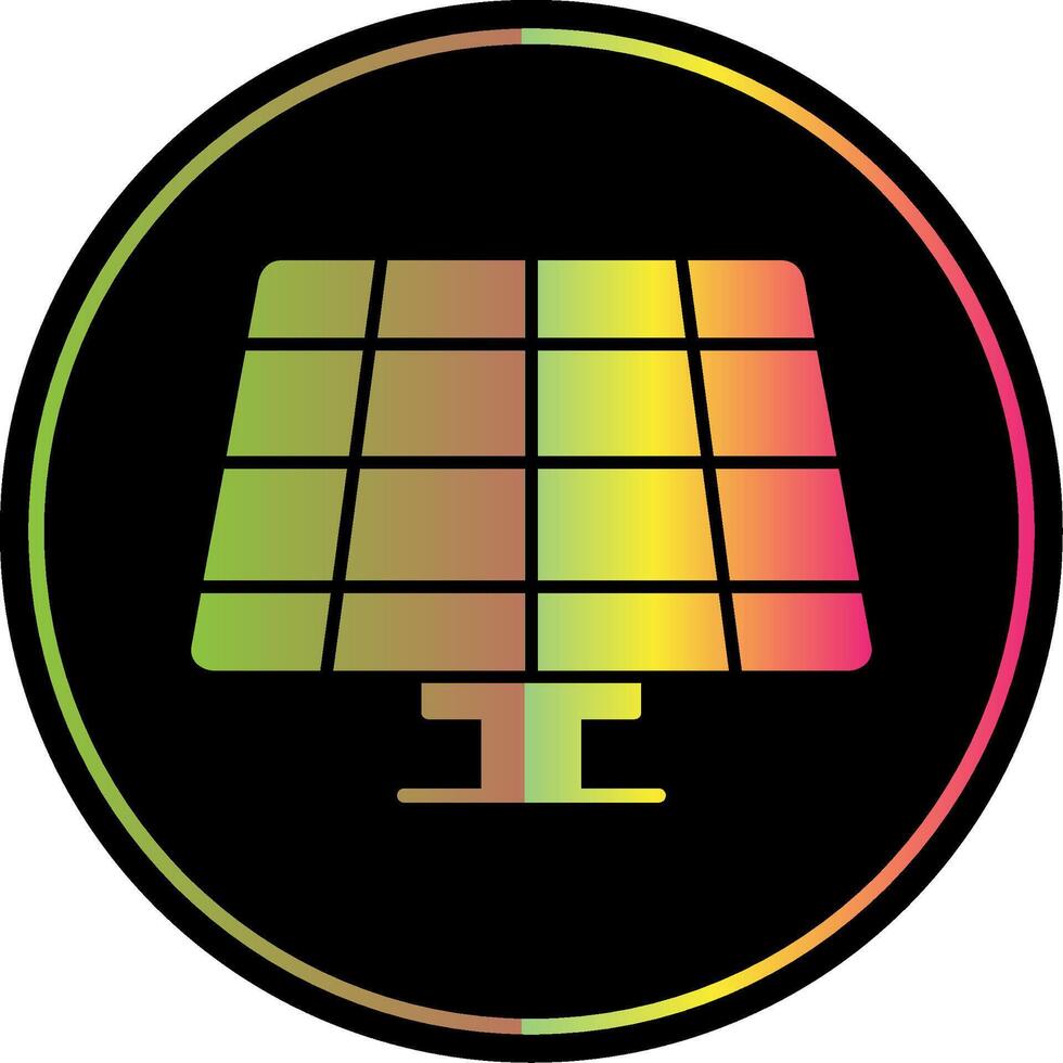 Solar Panel Glyph Due Color Icon vector