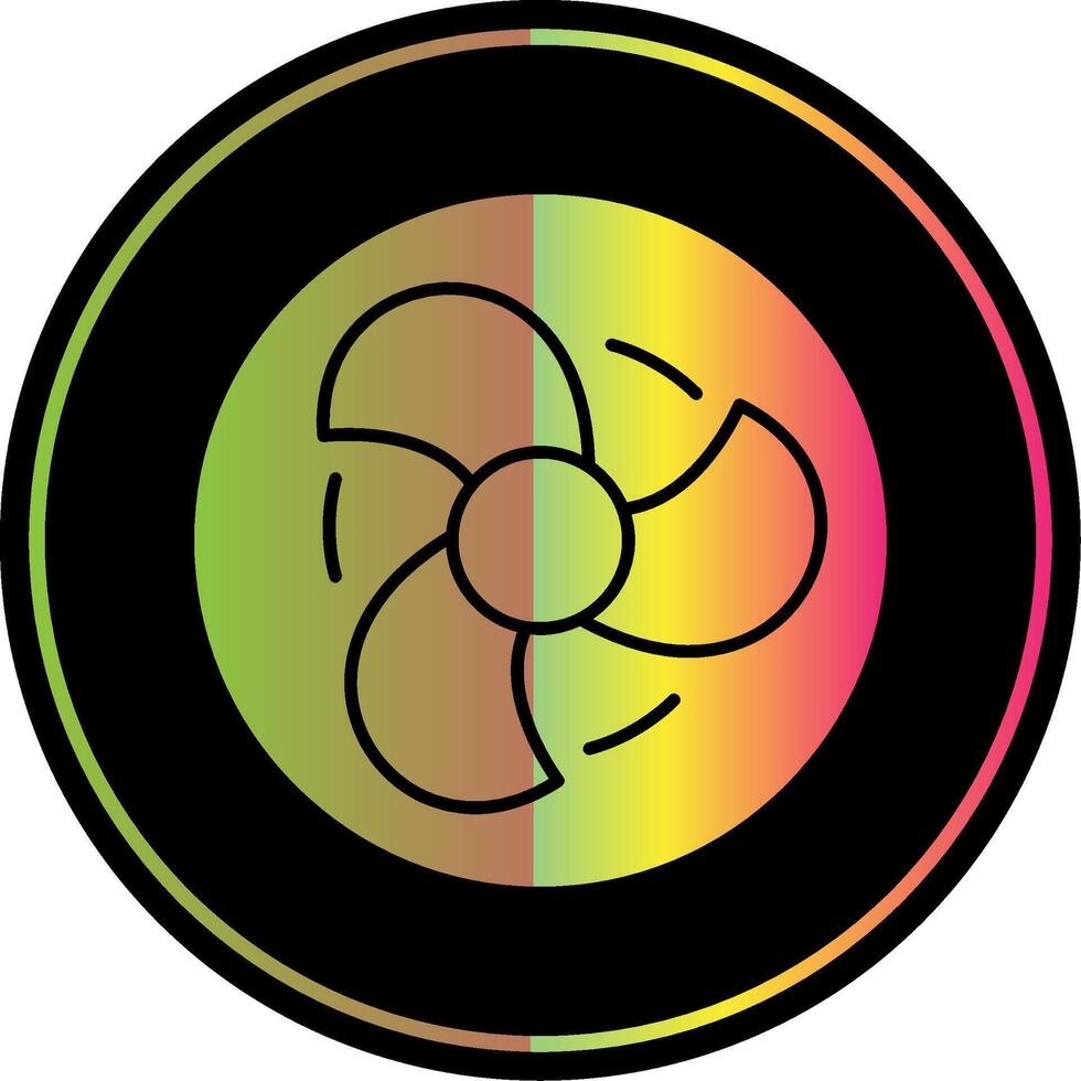 Fan Glyph Due Color Icon vector
