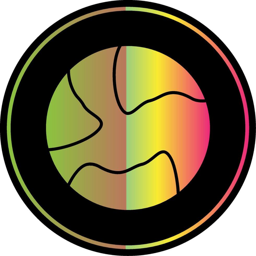 Earth Glyph Due Color Icon vector