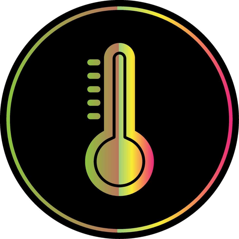 temperatura glifo debido color icono vector