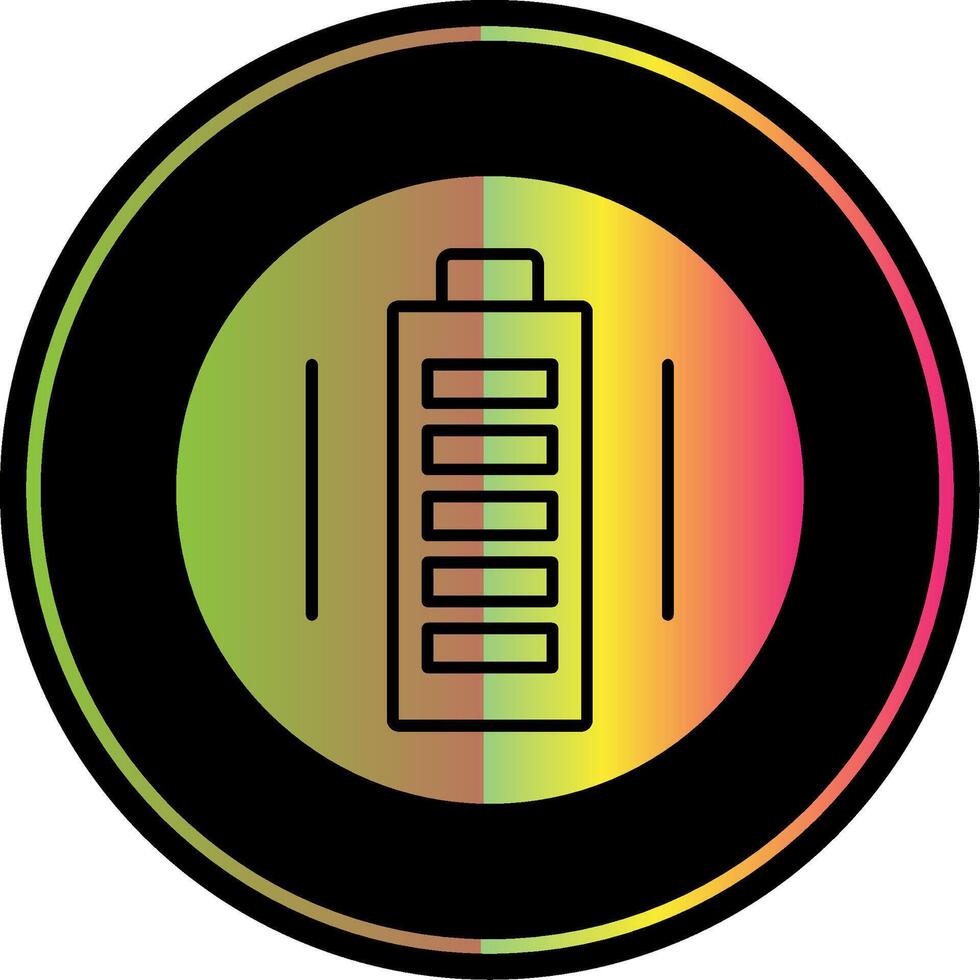 Battery Glyph Due Color Icon vector