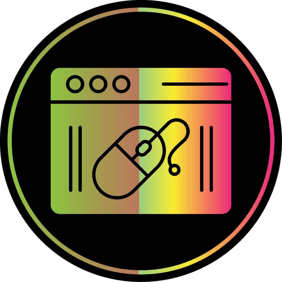 Mouse Glyph Due Color Icon vector