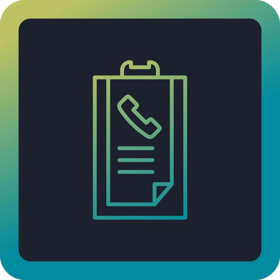 Call list History Vector Icon