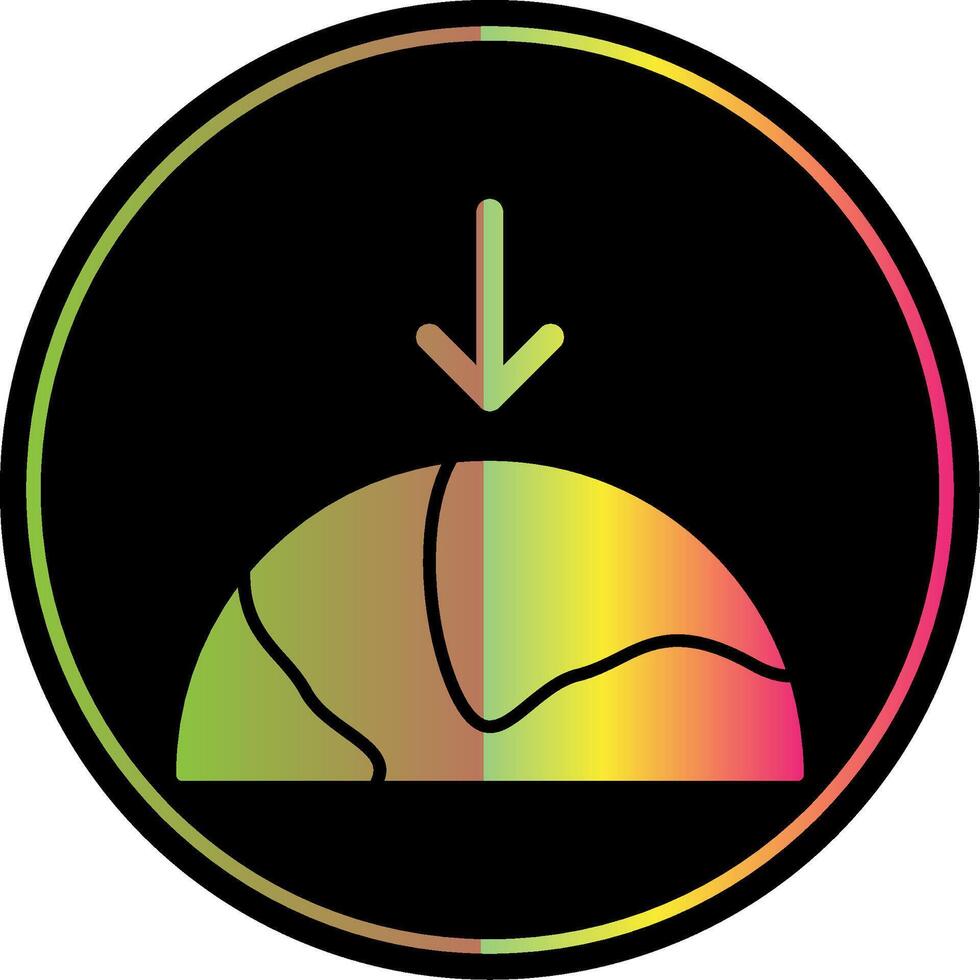 Gravity Glyph Due Color Icon vector