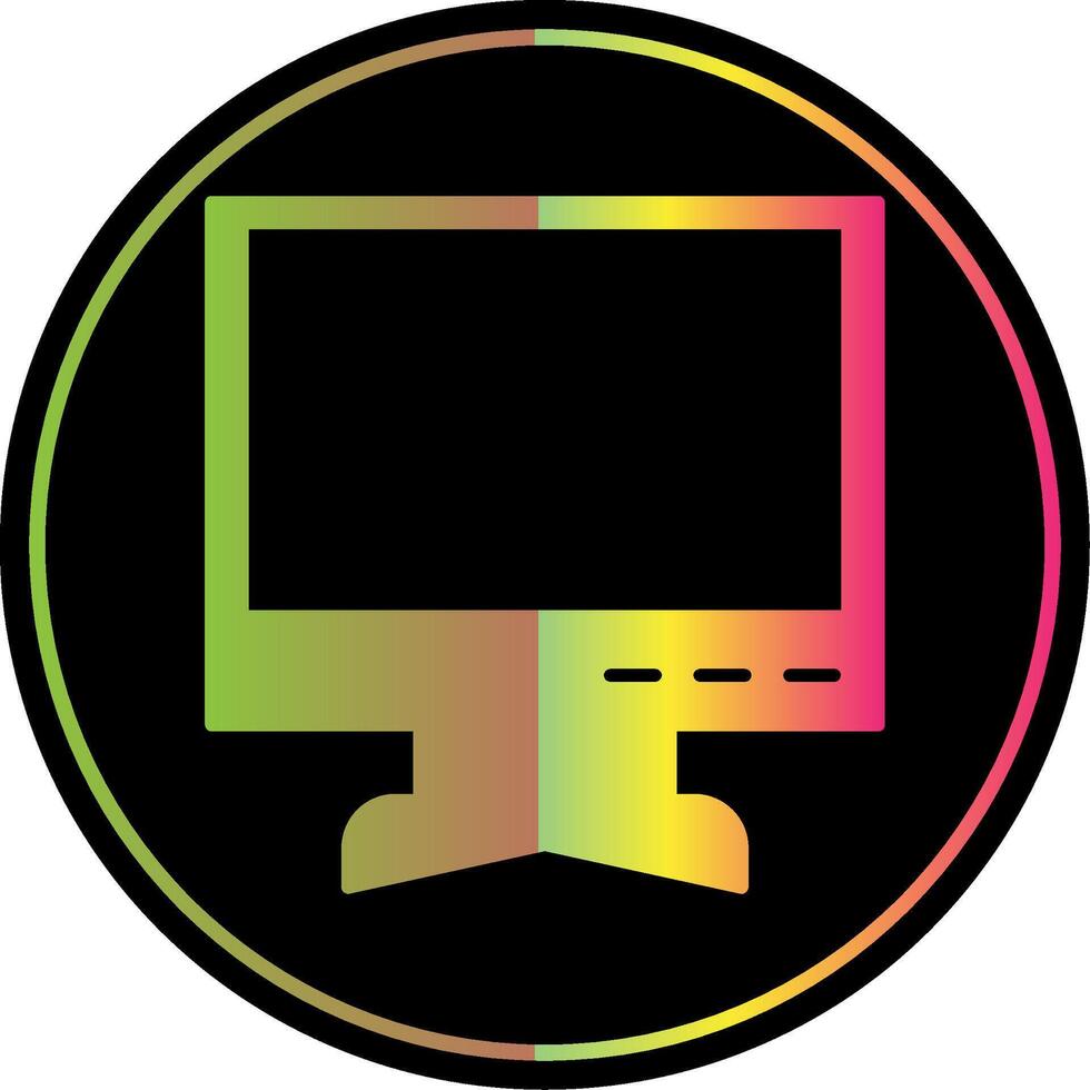 Computer Glyph Due Color Icon vector