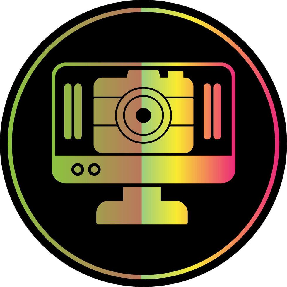 Camera Glyph Due Color Icon vector