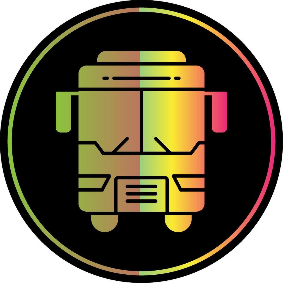 Bus Glyph Due Color Icon vector