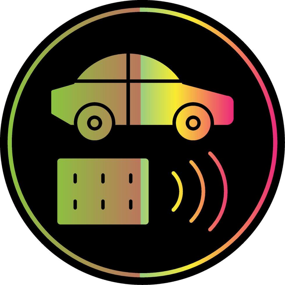 Remote Vehicle Glyph Due Color Icon vector