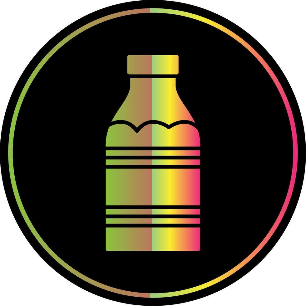 Milk Bottle Glyph Due Color Icon vector