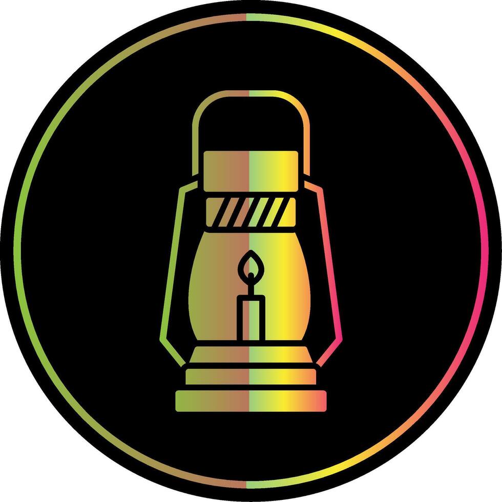 Gas Lamp Glyph Due Color Icon vector