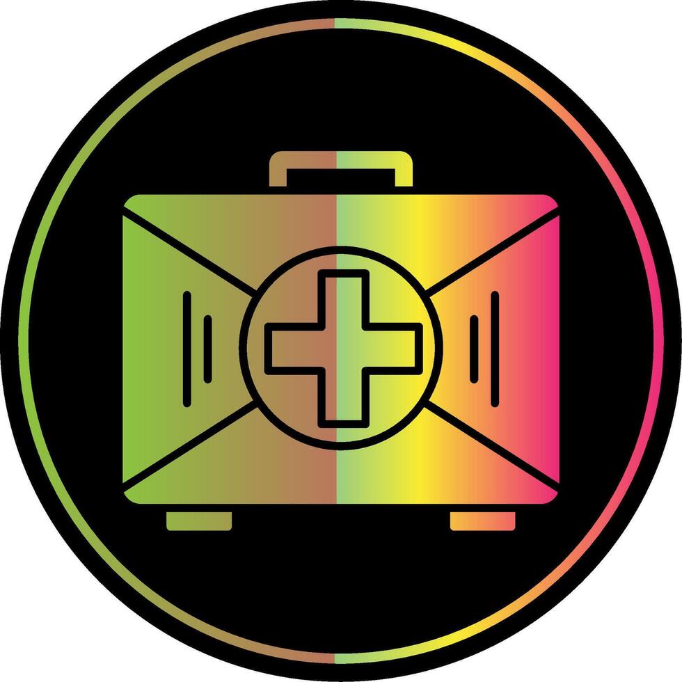 First Aid Kit Glyph Due Color Icon vector
